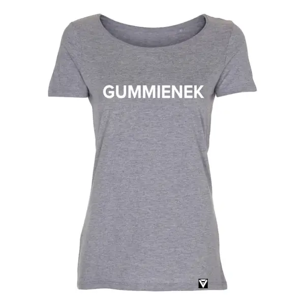 T-shirt dames gummienek grijs damesshirt