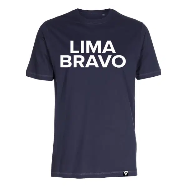 T-shirt lima bravo marineblauw