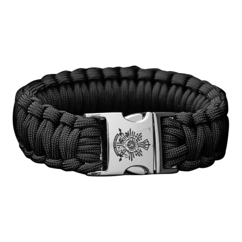 Armband paracord Korps Mariniers zwart