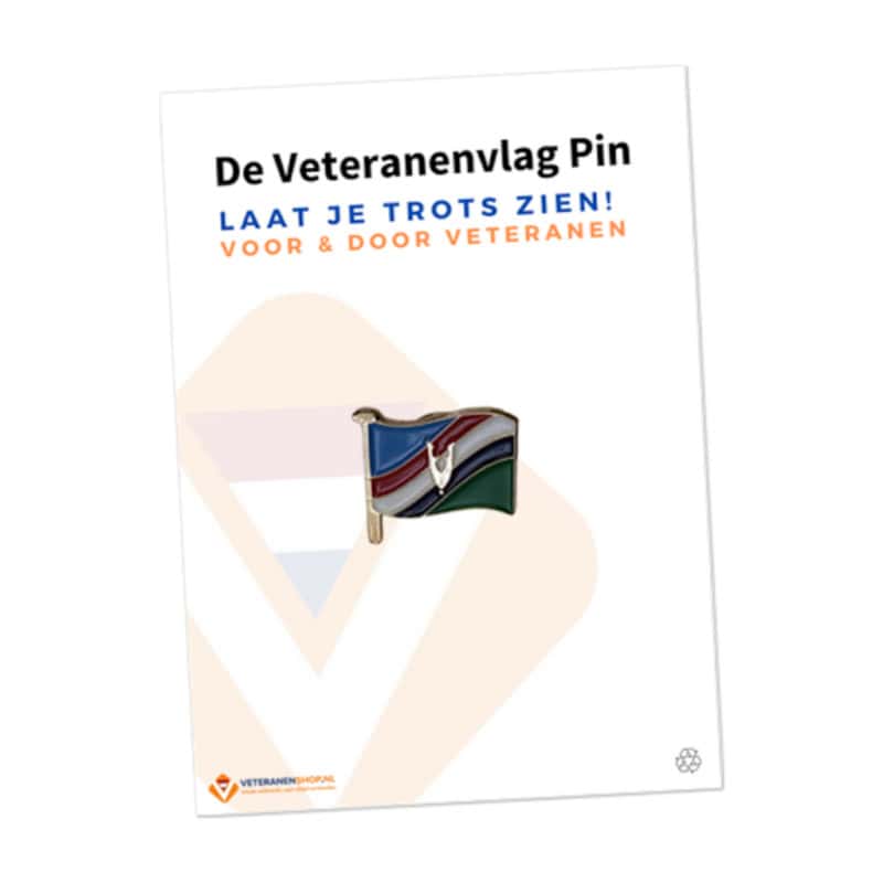Revers Pin Veteranenvlag op kaartje