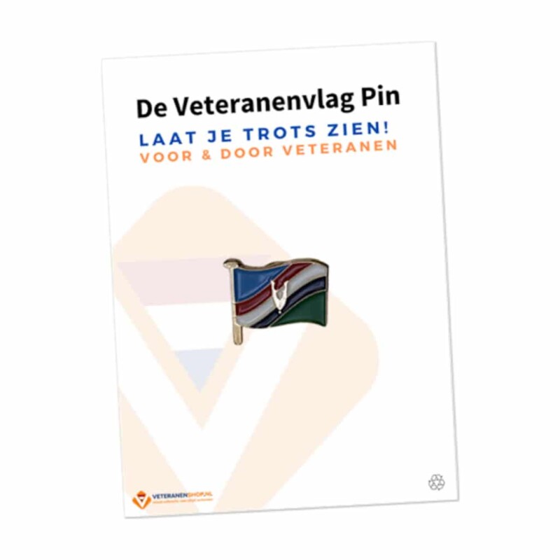 Revers Pin Veteranenvlag op kaartje