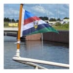 Veteranenvlag klein driehoek op boot