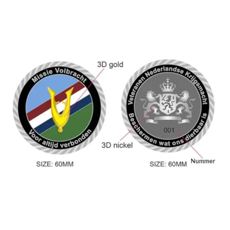 Challenge Coin Veteranenvlag SE