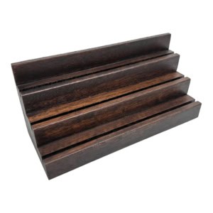 Coin display drietraps donkerbruin