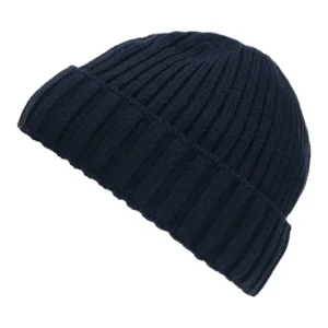 Beanie Muts Heavy Knit blauw