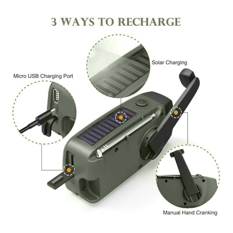 Noodradio 3 manieren oplaadbaar