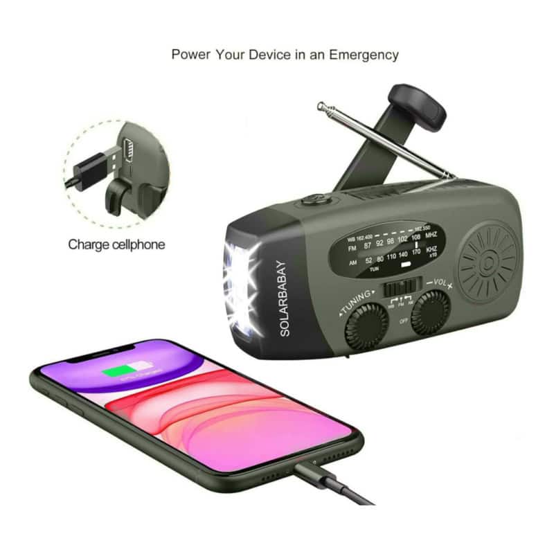 Noodradio telefoon oplader