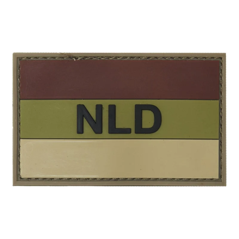 Patch 3D PVC NLD bruin