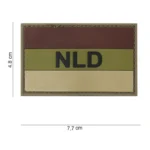 Patch 3D PVC NLD bruin afmeting