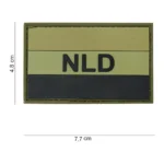 Patch 3D PVC NLD groen afmeting