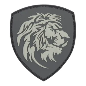 Patch 3D PVC Nederlandse Leeuw grijs