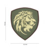Patch 3D PVC Nederlandse Leeuw groen afmeting