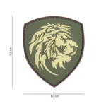 Patch 3D PVC Nederlandse Leeuw groen afmeting