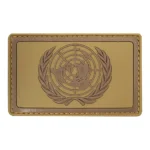 Patch 3D PVC Verenigde Naties bruin