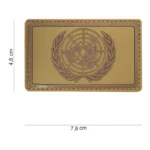 Patch 3D PVC Verenigde Naties bruin afmeting