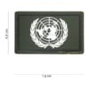 Patch 3D PVC Verenigde Naties groen afmeting