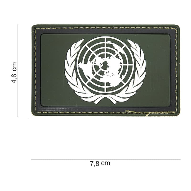 Patch 3D PVC Verenigde Naties groen afmeting