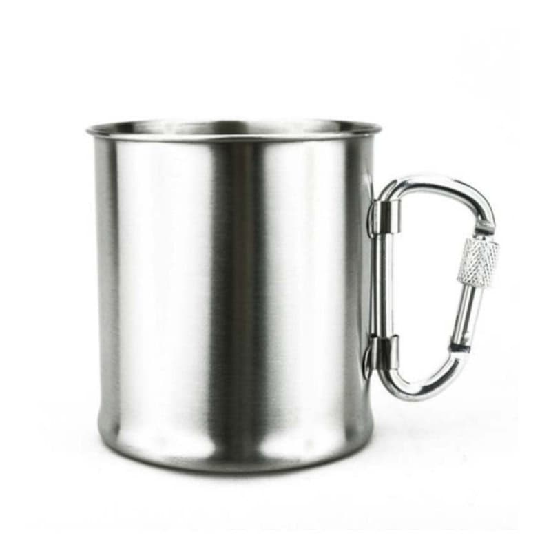 RVS Mok met karabijnhaak