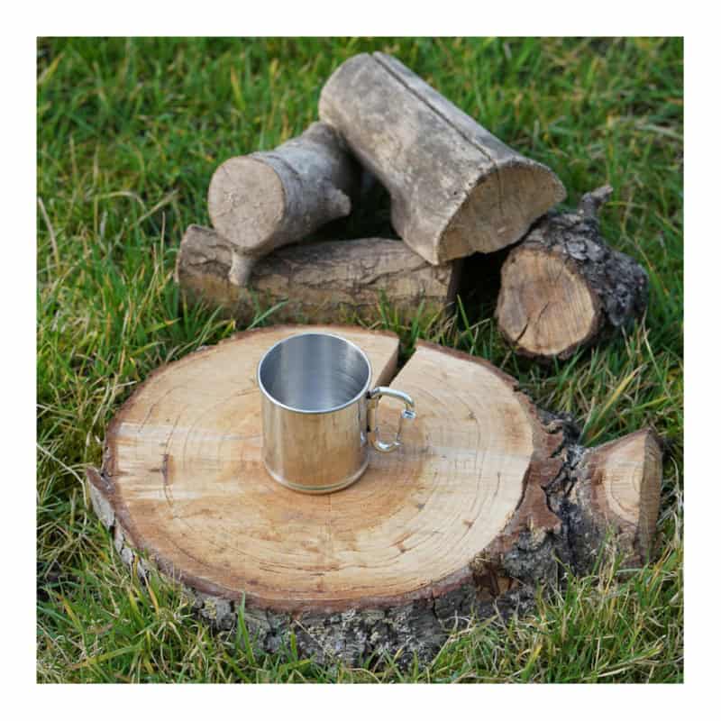 RVS Mok met karabijnhaak sfeerfoto