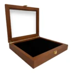 Shadowbox Mike lichtbruin opengeklapt