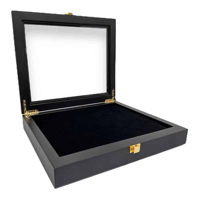 Shadowbox Mike zwart opengeklapt