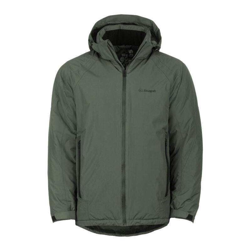 Vooraanzicht Snugpak Torrent Extreme outdoorjas met kraag en rits