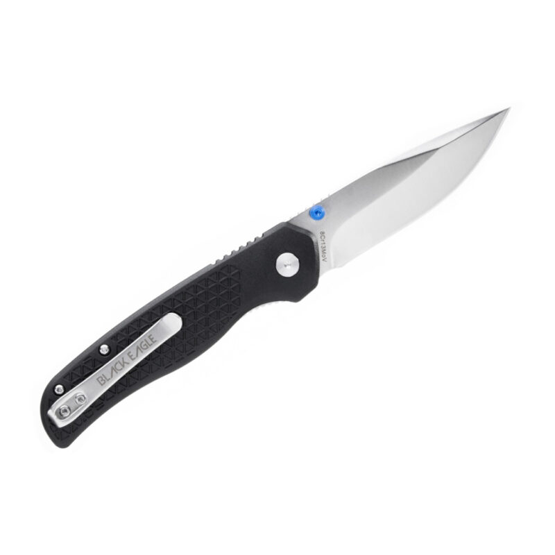 Zakmes Black Eagle Picos met de zilverkleurige deep-carry broekclip