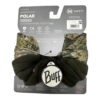 Buff polar nfp winter nekwarmer Achterkant van de Buff Polar NFP verpakking met productspecificaties zoals 3M Scotchlite™ reflectie