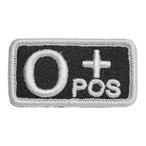 Patch bloedgroep zwart o-positief